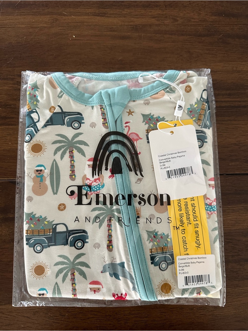 Emerson and Friends Coastal Christmas Bamboo Pajama 0-3 months